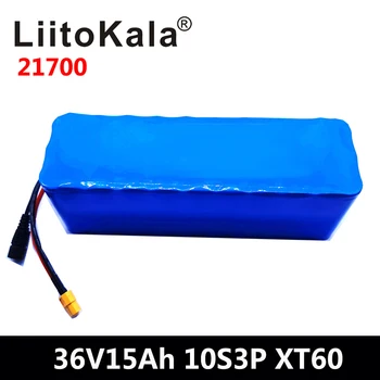 LiitoKala 36 В 15Ah батерия 21700 5000 ма 10S3P батерията 500 W батерия с висока мощност от 42 До 15000 ма електрически велосипед Ebike BMS XT60