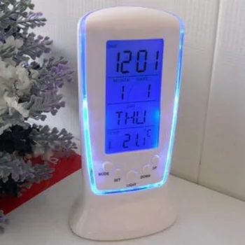 Дигитален Календар на Температурата LED Цифров часовник със Синя подсветка Електронен Календар Термометър Led Часовник С течение на Времето