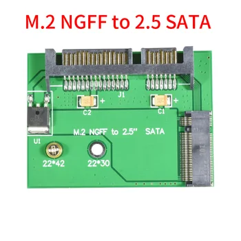Твърд диск M. 2 NGFF за 2.5 SATA Ssd с половини, 2,5-инчов адаптер Sata3 2242 B-KEY