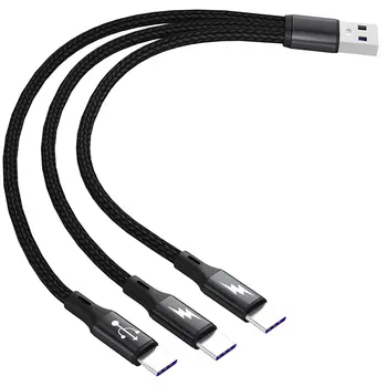 3 в 1 Тип C USB Кабел за Зареждане на SAMSUNG W21 FOLD2 FOLD3 FLIP2 FLIP3 S21 УЛТРА S21 USB Кабел за Зареждане Micro USB Кабел 1,2 М