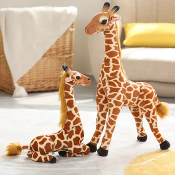 30-60 см В Реалния Живот Жираф Плюшени Играчки с Високо Качество, Меки Животни, Кукли Бебета за Подарък За Рожден Ден Декор на Стая