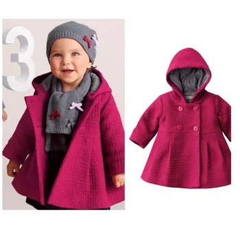 Червено палто за новородено, Тренч За Малки Момичета, Яке, палто, Рокля С Качулка, Топли Зимни Дрехи За Момичета, Пончо, Връхни дрехи за момичета, дъждобран