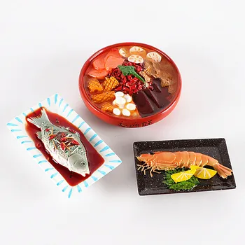 Хранително-вкусовата магнит за хладилник стерео творчески магнит Mao Xuewang риба и скариди за няколко