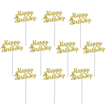 Торта За Рожден Ден Честит Topper Декорации За Кексчета Goldglitter Вечерни Златни Торти Украса За Хелоуин Топперы Избира Душ Дете