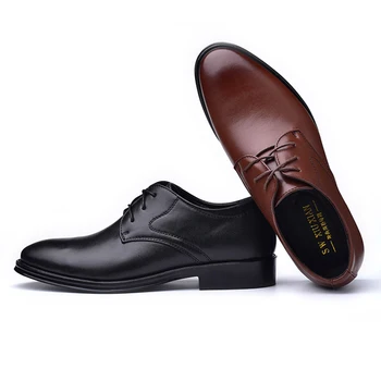 Обувки за мъже, Модерен бизнес и ежедневни модельная обувки дантела, Мъжки удобна универсална обувки, градинска пролет-есен обувки