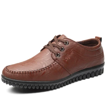 Мъжки Ежедневни Кожени обувки 2021 г., Лятна Мода за Мъже Дишащи обувки Zapatos За тенис Homme, Модел Обувки за Момчета, Кафяв, Черен, Големи Размери 48