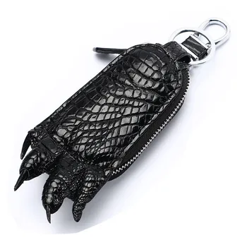 2022 Нова Дизайнерска Мъжки чантата за ключовете От Крокодилска Кожа, Делова Чанта От Естествена Кожа, Кола За Ключове, Висококачествен Калъф За Ключове с Крокодиловым Нокът 45
