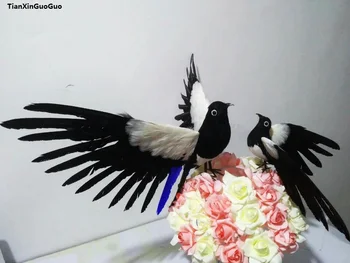 красиви пера четиридесет птица расправляющая крилата птица е труден модел реквизит, декорация на дома градина подарък s1339