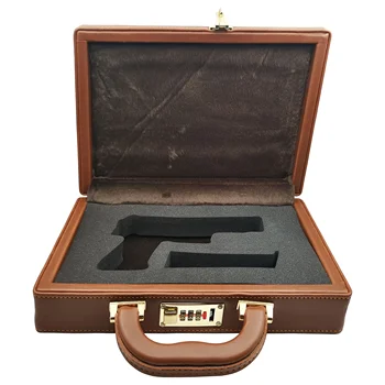 Beretta MOD 70 Специален Кожен Калъф За пистолет В стила на Бонд Персонализирана Система за Заключване с Парола Кутия за Пренасяне и съхранение на Пистолет