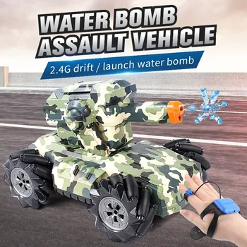 Водна Бомба Бойна Стрелба Rc Танк Бойни Катерене Превозни Средства Въртене На 360 Градуса на Радиоуправляеми Нетен Колата е Детска образователна играчка най-добрият подарък играчка