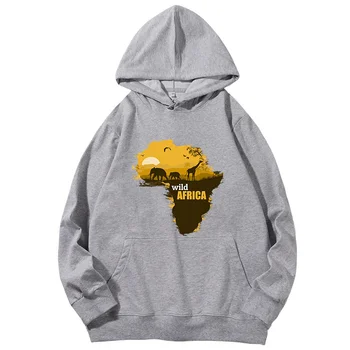 Африка уайлд кард африканска карта мода Harajuku графична Риза С Качулка Негабаритная Мъжки спортни дрехи градинска hoody с качулка Мъжки дрехи