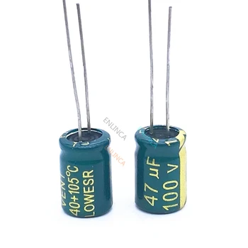 100 бр./лот BC11 висока честота нисък импеданс 100 47 icf алуминиеви електролитни кондензатори размер 8*12 47 icf 20%