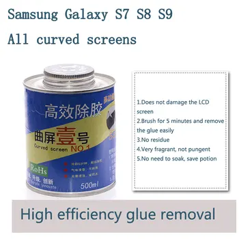 Безплатна доставка Течност за премахване на ОСА с докосване на екрана ремонт на телефон 500 мл чистящая течност за Samsung S7 S8 S9 и кривата на екрана