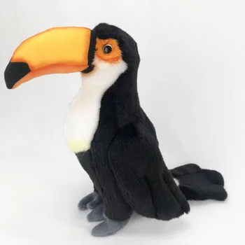 30 см Сладки Toucans Клювастая птица Плюшени Играчки Моделиране Toucan Животни Меки Кукли за деца, подарък за Рожден Ден