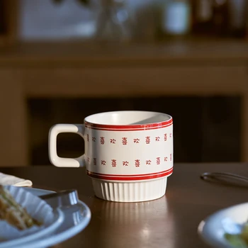 Керамични Чаши Китайски Сватбен Подарък Червена Любов Луси Двойно Щастие Печатна Глазурованная Посуда За Приготвяне На Чай И Кафе