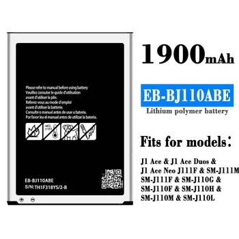 За SAMSUNG, Оригинални EB-BJ110ABE Батерия 1900 mah на Galaxy J1 J Ace J110 J110FM J110F J110H J110L i9198 i9192 i9195 i9190 Bateria