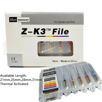 2 кутия/10 бр. Стоматологични Ендо Направления Горещи Файлове на паметта на Главната пътека на Двигателя на Топлинна Активен файл Z-K3