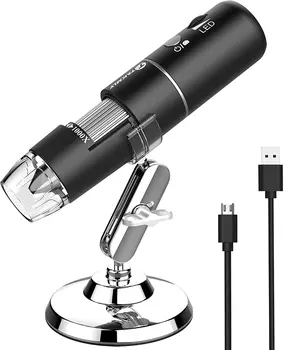 1000X8 LED Портативен Сканиращ Електронен Микроскоп Wifi Мини Видео Камера Дигитален Микроскоп с USB Адаптер
