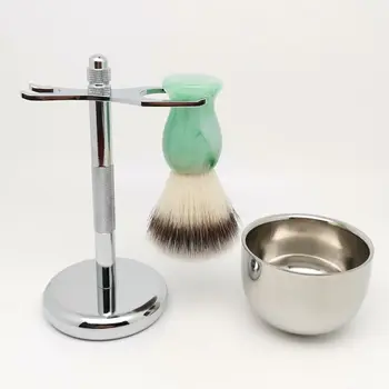 Набор от синтетични кисточек за бръснене TEYO включва поставка за бритвенной чашата и четка за рисуване, е подходяща за мъжки Крем за бръснене