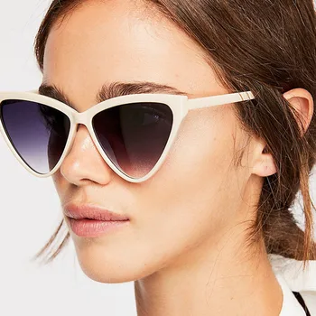 котешки сенки за очи за жени модни слънчеви очила маркови дамски реколта ретро триъгълни котешко око очила oculos feminino слънчеви очила са Секси