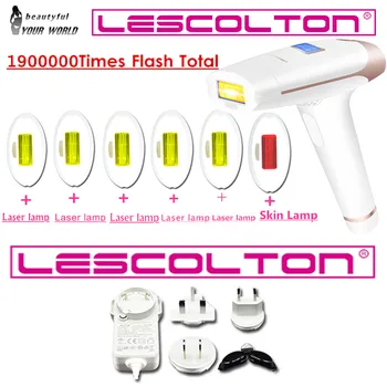 Lescolton 5 в 1 IPL Лазерната машина за епилация, Лазерен Эпилятор 1900000 pulse Постоянен Машинка за Бикини Electric depilador лазер