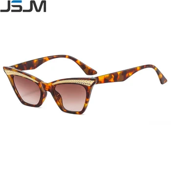 JSJM Нови Модни Слънчеви Очила с Кошачьим Око, Дамски Луксозни Маркови Дизайнерски Слънчеви Очила В Малка Рамка, Дамски слънчеви Очила Oculos Gafas De Sol UV400