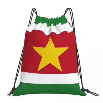 Дамски Мъжка Спортна чанта за фитнес, чанта за плуване, Флаг Суринама