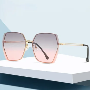 2022 Нови Луксозни Бижута Дизайнерска Мода Полигональные Дамски Слънчеви Очила Класически Тенденция Градиентный Цвят На Океана Мъжки Слънчеви Очила