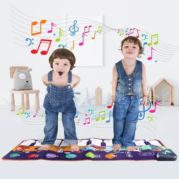 110x36 см Детско Електронно Музикално Пиано Мат Многофункционален 8 Вида на Колата Аудио Музикален Килим Монтесори Играчки за Деца, Подарък