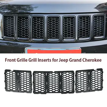 Хромирани Черни Вложки Решетка на Радиатора за Jeep Grand Cherokee 2015 2015 2016