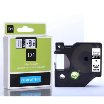 висококачествени 5 бр. съвместими ленти за етикети D1 40913 черно на бяло 9 мм за dymo label maker