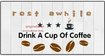 Оригинален Ретро Дизайн на Чаша Кафе Тенекеджия Метални Знаци Стенно Изкуство|Дебела Tin Печат на Плакат Монтиране на Украса за Кафе