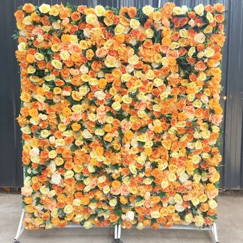 SPR популярна orange цветна сватбена декоративна фонова панел SPR изкуствена цветна стена