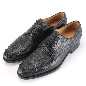 baoduli/ Нова мъжки обувки от крокодилска кожа, кожени мъжки обувки в бизнес стил, нескользящая мъжки обувки от крокодилска кожа