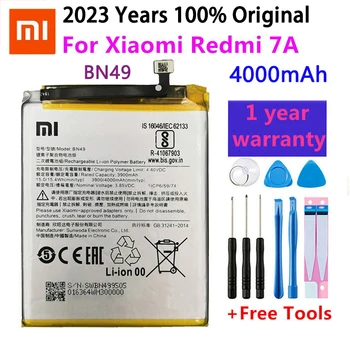 Въведете Mi Оригинална Батерия BN49 За Xiaomi Redmi 7A Истински Взаимозаменяеми Батерията на Телефона 4000 ма С безплатни Инструменти