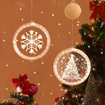 LED Коледно Окачен Завеса Светлини Низ Мрежа За Коледното Домашно Парти Сватбата е Празник на Новата Година Видео на Живо на Фона на Декор