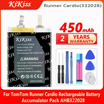 450 mah Батерия за часовник TomTom Runner Cardio Нова Батерия Литиево-Полимерна Полимерна Батерия AHB322028