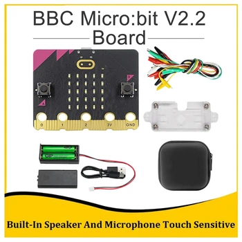 HOT-BBC Micro: Стартов комплект Bit V2.2 Вграден високоговорител Микрофон Тъчпад Програмируема платка разработване + Отделението отделение + USB кабел