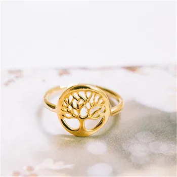 Модерен пръстен за дърво -цветни пръстени за жени color