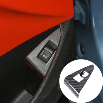 За 19-22 BMW 8 серия вътрешно покритие на рамката превключвателя на задния капак тапицерия на колата аксесоари от настоящето въглеродни влакна материал