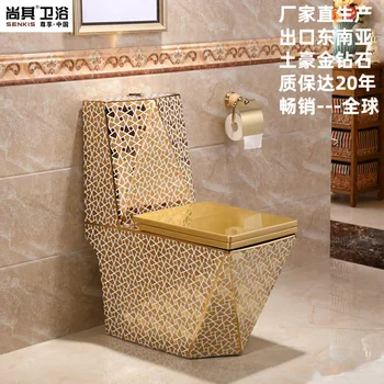 Златен тоалетна чиния разкошен златен тоалетна чиния износ златен водосточни тоалетна чиния гаранция 20 години тоалетна
