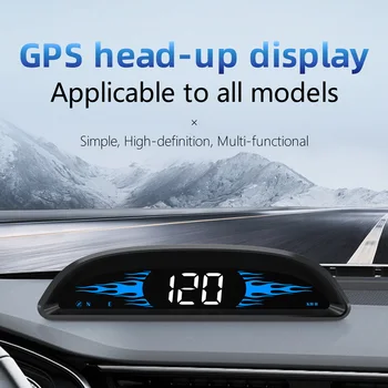 Авто Централен Дисплей Интелигентен детектор за измерване на Скоростта Аларма Измерване на Скоростта на Автоаксесоари GPS Компас HUD LCD Часовници Универсален G2