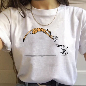 Тигър хваща Куче Fuuny, Женска тениска с графичен принтом, 5 цвята, Дамски тениска Оверсайз, Летни Ежедневни дамски Блузи, Тениски