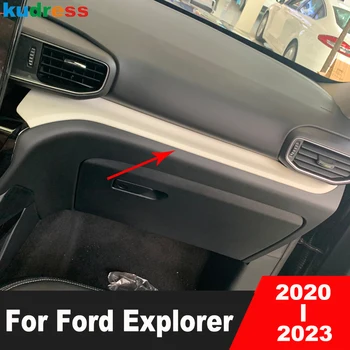 Тампон На Капака На Централната Конзола На Автомобила За Ford Explorer 2020 2021 2022 2023 Карбоновая Панел На Арматурното Табло, Формоване Ленти Аксесоари За Интериора