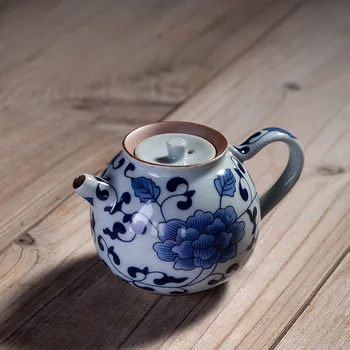 Синьо-бял Чайник Японската Керамична Чаша Кунг-фу Чай Битова Керамика Кралица Санкай Чаша Керамичен Чайник Чай Siteel