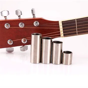 Нова Сребриста Метална Слайд Китара, Покрити с Китара Слайдер за електрически китари Нови Китара резервни Части и Аксесоари За Музикални Инструменти