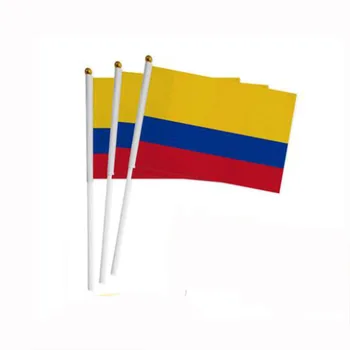 14*21 СМ Колумбия Ръчно който да се вее Флаг Банер За Честване на 100 бр./лот