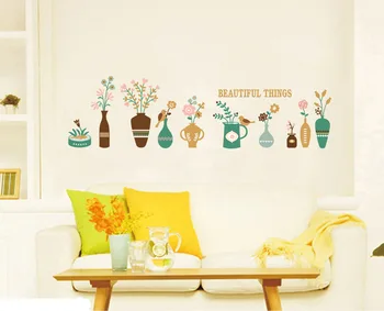 Ваза цокъла линия корейски стенни стикери творческа декорация на дома, стенни стикери