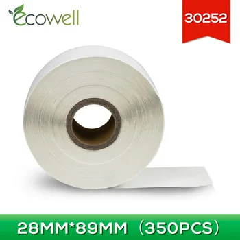 Ecowell 1 ролка / 350 бр 30252 Издател 28 мм * 89 мм Термобумага е Съвместим за принтер Dymo LabelWriter 450 450Turbo 450 Twin Turbo 4XL
