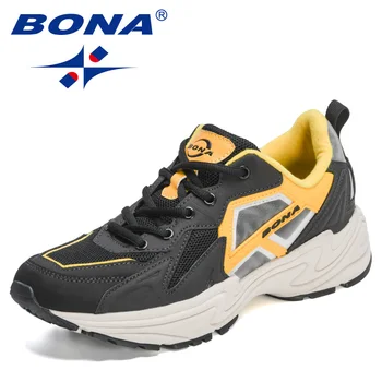 BONA 2022 Нови Дизайнерски Модерни Ежедневни Леки Маратонки, Мъжки Удобни обувки За ходене, Мъжки Удобни Обувки За Почивка, Mansculino